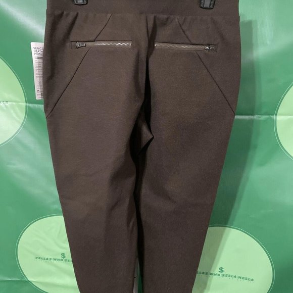 ATHLETA VENICE Heathered pintuck PANTS in DARK BROWN sz SMALL - NWT  retail $119 - Picture 14 of 14